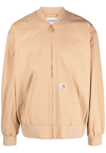 Carhartt WIP logo-patch bomber jacket - Marrone