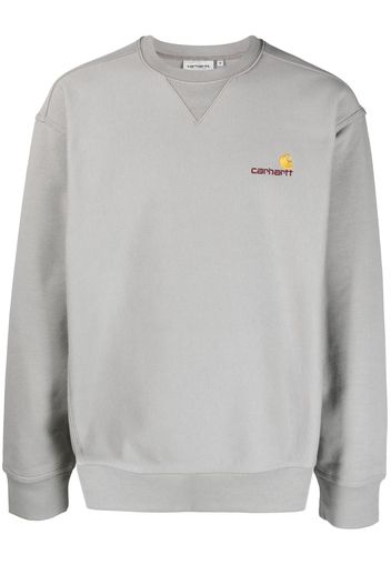 Carhartt WIP logo-embroidered cotton sweatshirt - Grigio