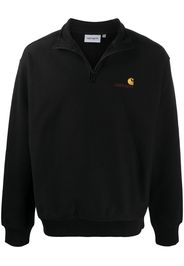 short-zip logo sweatshirt