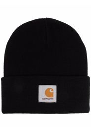 Carhartt WIP logo-patch knitted beanie - Nero