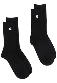 Carhartt WIP embroidered logo knitted socks - Nero