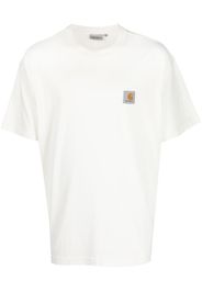 Carhartt WIP Nelson logo-patch short-sleeve cotton T-shirt - Toni neutri