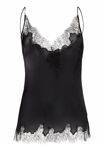 Carine Gilson Top con spalline sottili - Nero