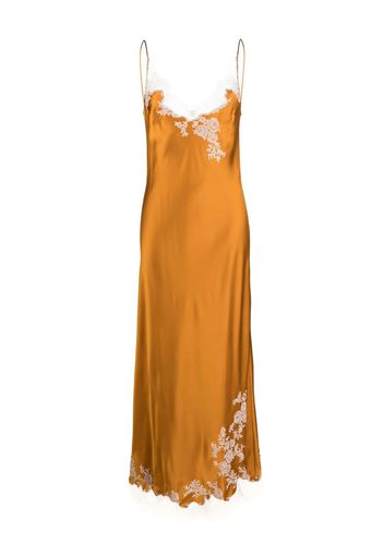 Carine Gilson Calais-Caudry lace silk gown - Arancione