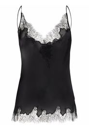 Carine Gilson Top con spalline sottili - Nero