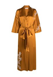 Carine Gilson Calais-Caudry lace silk kimono - Arancione