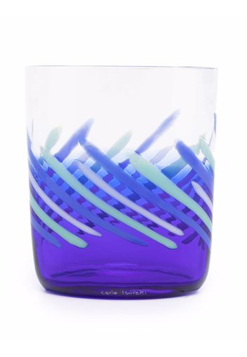 Carlo Moretti Bora striped glass - Blu