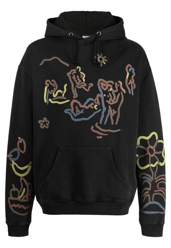 CARNE BOLLENTE graphic-print hoodie - Nero