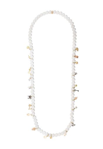 18kt gold and pearl Lucky Charms sunstone necklace