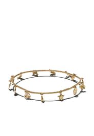 18kt yellow gold Lucky Charm Florentine finish bracelet