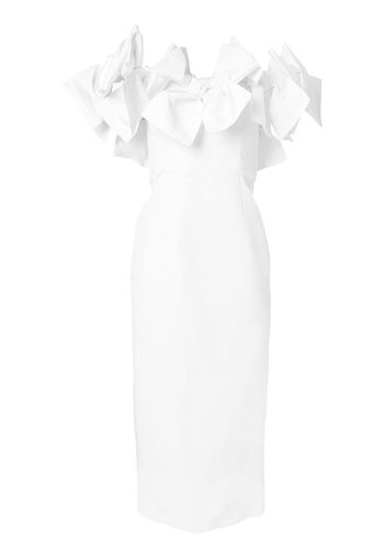 Carolina Herrera bow-detail strapless midi dress - Bianco