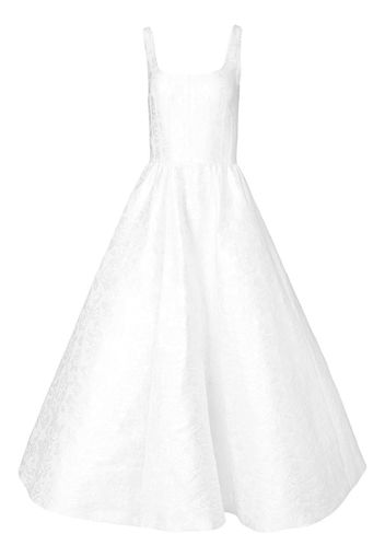 Carolina Herrera patterned-jacquard midi-dress - Bianco