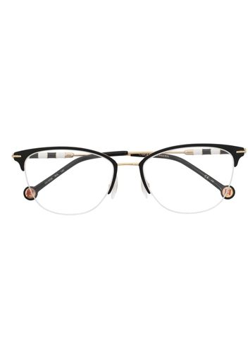 Carolina Herrera semi-rimless cat-eye glasses - Nero