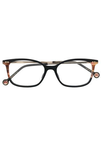 Carolina Herrera tortoiseshell rectangle-frame glasses - Nero