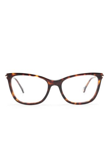 Carolina Herrera tortoiseshell-effect square-frame glasses - Marrone