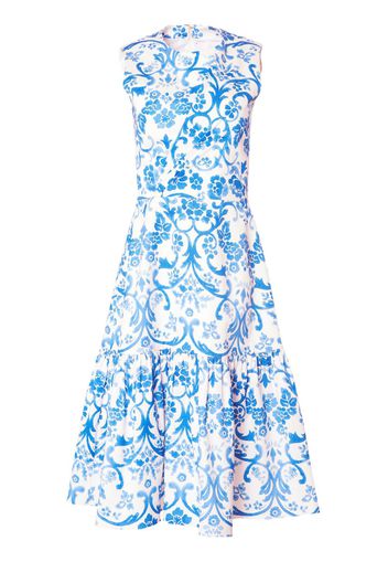 Carolina Herrera graphic-print sleeveless dress - Bianco