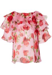 Carolina Herrera Blusa a fiori - Rosa