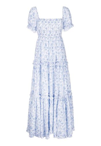 Caroline Constas Zuri tiered maxi dress - Bianco