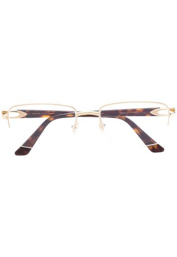 Cartier Eyewear Occhiali rettangolari tartarugati - Oro