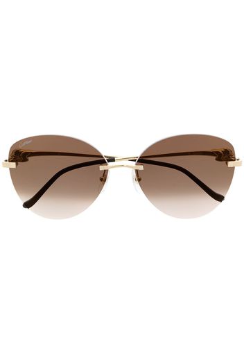 Cartier Eyewear Occhiali da sole oversize - Oro