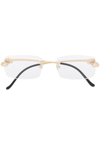 Cartier Eyewear rimless square frame glasses - Oro