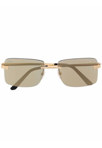 Cartier Eyewear Occhiali da sole rettangolari - Oro