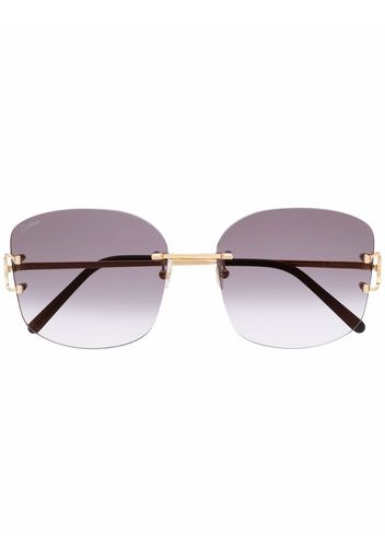 Cartier Eyewear C Décor square-frame sunglasses - Nero