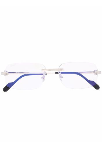 Cartier Eyewear narrow square-frame glasses - Argento