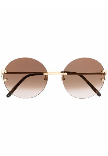 Cartier Eyewear Occhiali da sole tondi - Oro