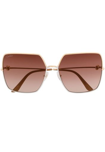 Cartier Eyewear oversized-frame tinted sunglasses - Oro