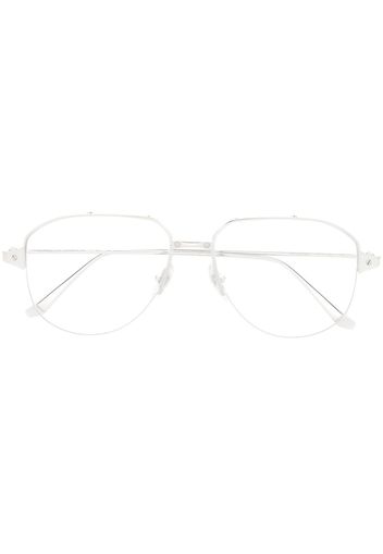 Cartier Eyewear pilot-frame glasses - Argento