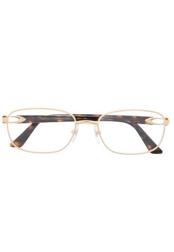 Cartier Eyewear Occhiali rettangolari tartarugati - Marrone