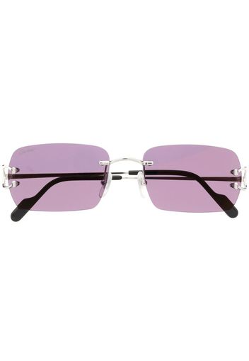 Cartier Eyewear Occhiali da sole rettangolari - Argento