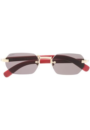 Cartier Eyewear tinted geometric-frame sunglasses - Oro