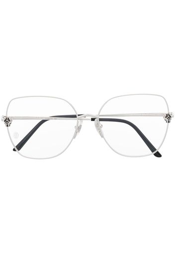 Cartier Eyewear signature Panther oversized glasses - Argento