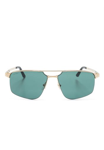 Cartier Eyewear Occhiali da sole con montatura stile pilota - Oro