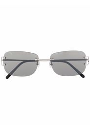 Cartier Eyewear Occhiali da sole rettangolari - Argento