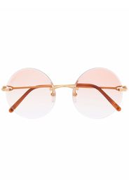 Cartier Eyewear Occhiali da sole tondi C Décor - Oro