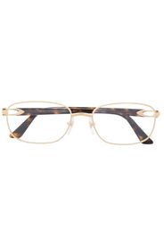 Cartier Eyewear Occhiali rettangolari tartarugati - Marrone