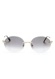 Cartier Eyewear metallic oval-frame sunglasses - Oro