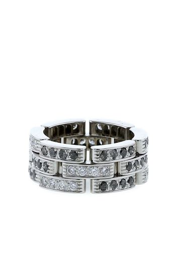 Cartier 18kt white gold flexible Maillon Panthère diamond ring - Argento