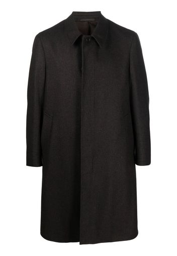 Caruso single-breasted wool coat - Marrone