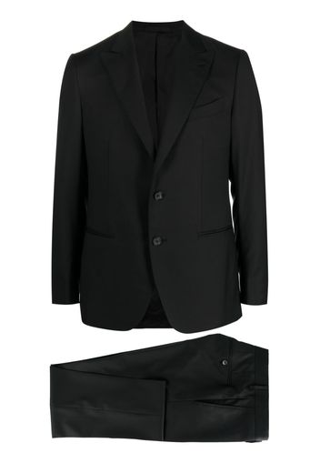 Caruso single-breasted wool suit set - Nero