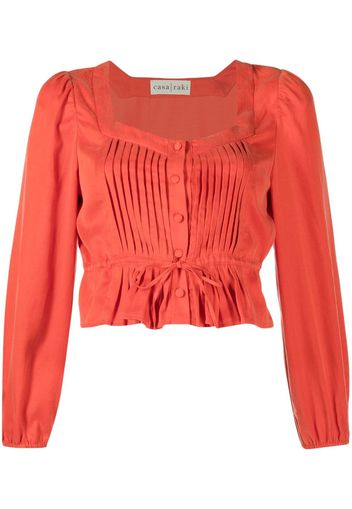 casa raki Fini long-sleeve blouse - Rosso