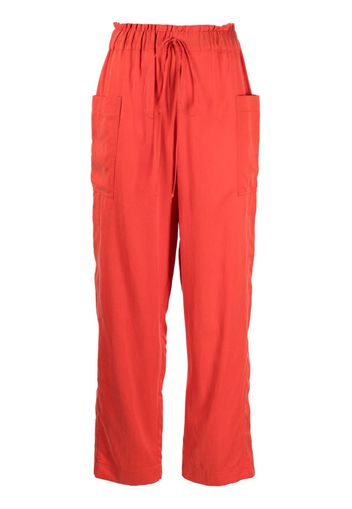 casa raki Barbara drawstring cropped trousers - Rosso