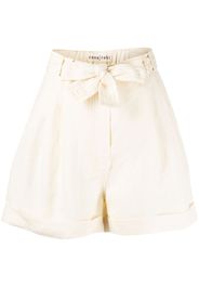 casa raki Clementina linen shorts - Toni neutri