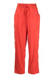 casa raki Barbara drawstring cropped trousers - Rosso