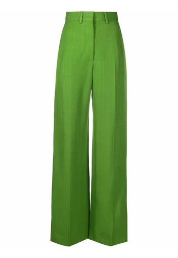 Casablanca high-waisted flared trousers - Verde