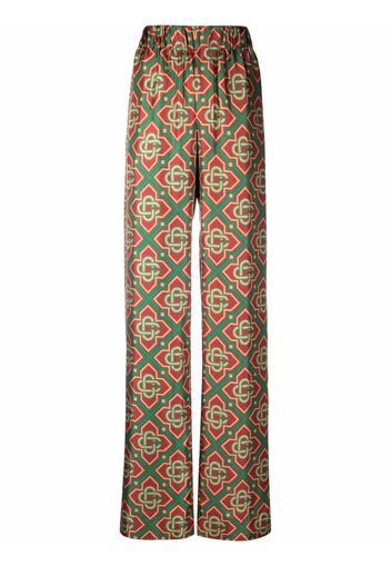 Casablanca geometric-print high-waist trousers - Rosso