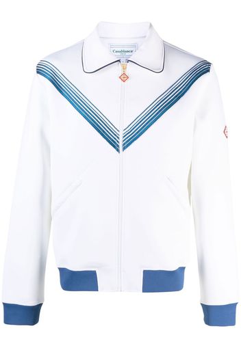 Casablanca Maglione Emblem De Caza con zip - Bianco